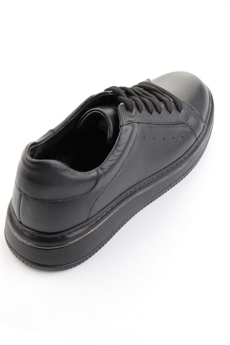 Siyah Hakiki Deri Erkek Sneaker E01089006541