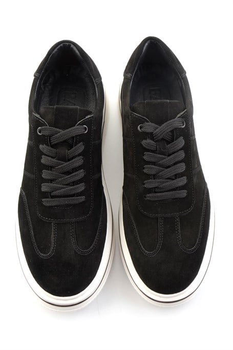Siyah Hakiki Deri Erkek Sneaker E01089006202