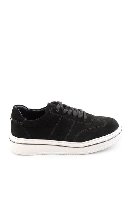 Siyah Hakiki Deri Erkek Sneaker E01089006202