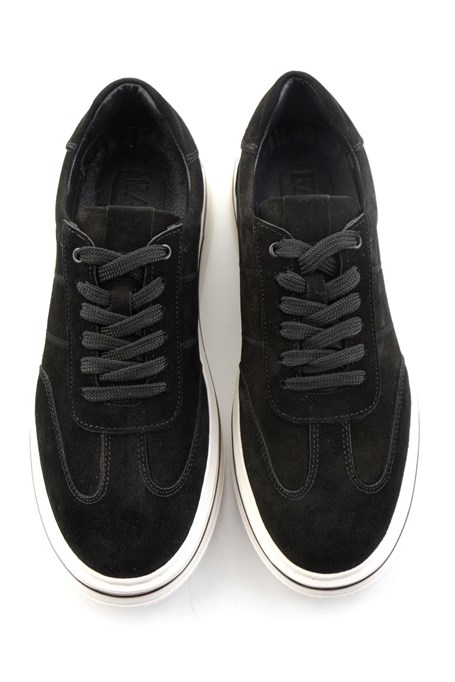 Siyah Hakiki Deri Erkek Sneaker E01089006202
