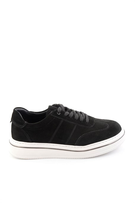 Siyah Hakiki Deri Erkek Sneaker E01089006202