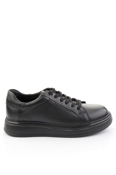 Siyah Hakiki Deri Erkek Sneaker E01089006541