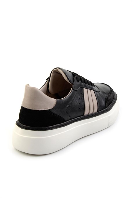 Siyah Hakiki Deri Erkek Sneaker E01304513843