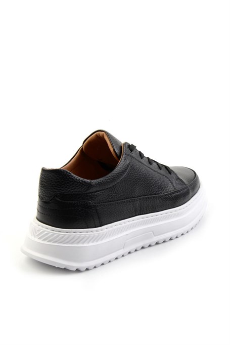 Siyah Hakiki Deri Erkek Sneaker E01304005503