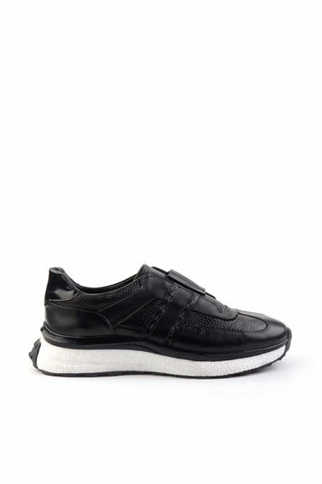 Siyah Hakiki Deri Erkek Sneaker E01310116041