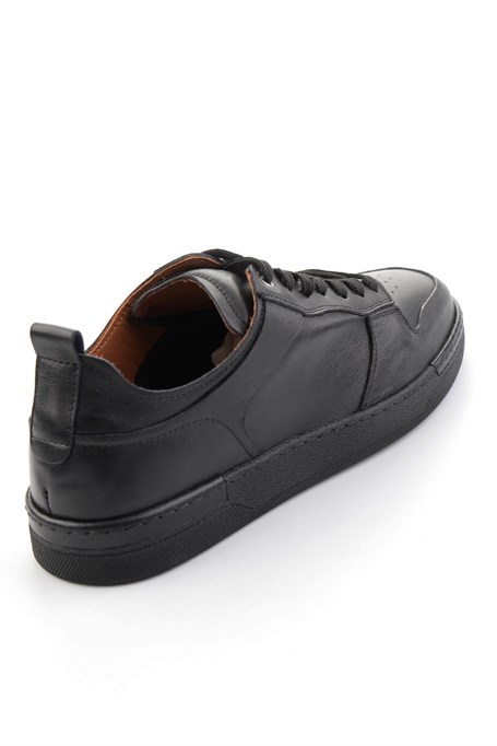 Siyah Hakiki Deri Erkek Sneaker E01396022603