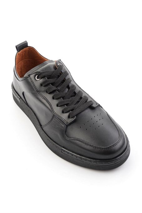 Siyah Hakiki Deri Erkek Sneaker E01396022603