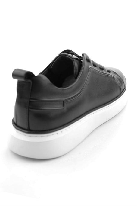 Siyah Hakiki Deri Erkek Sneaker E01398028043