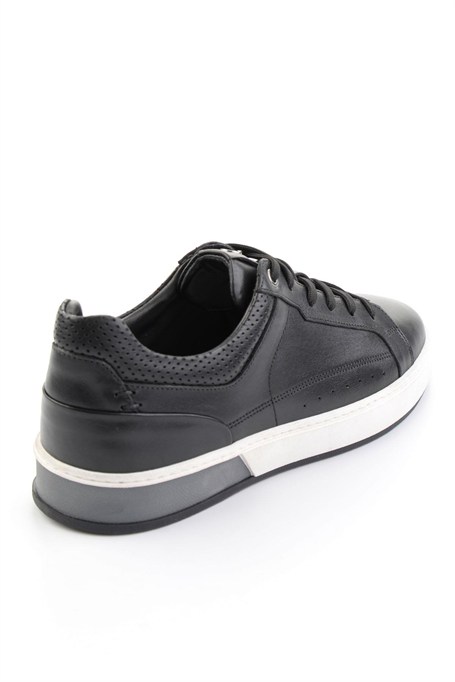Siyah Hakiki Deri Erkek Sneaker E01398008743