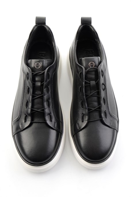Siyah Hakiki Deri Erkek Sneaker E01398028043
