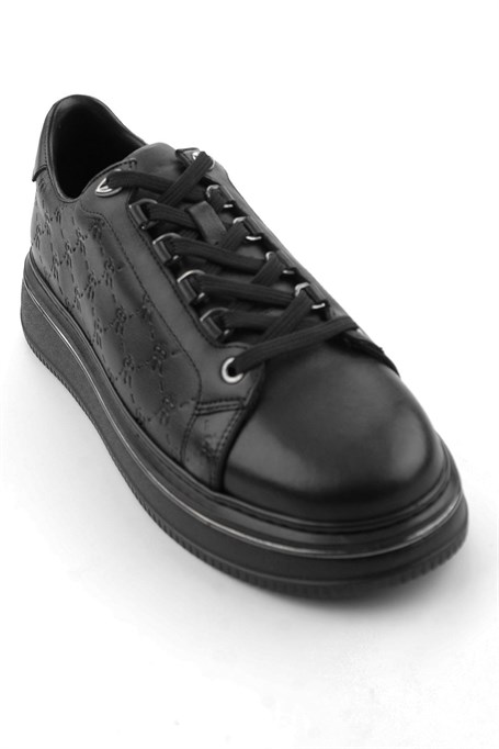 Siyah Hakiki Deri Erkek Sneaker E01398023103