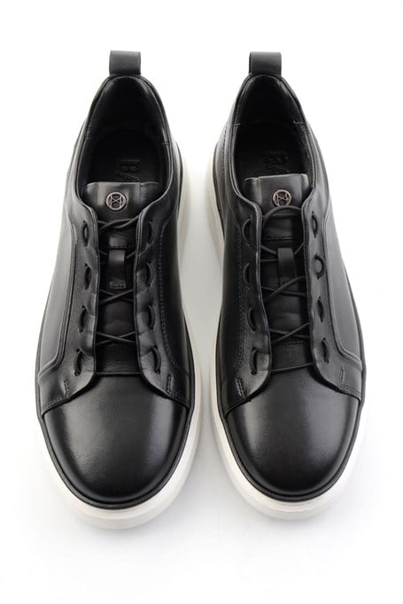 Siyah Hakiki Deri Erkek Sneaker E01398028043