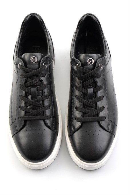 Siyah Hakiki Deri Erkek Sneaker E01398008743