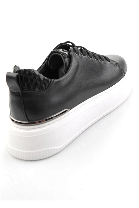 Siyah Hakiki Deri Erkek Sneaker E01398070943