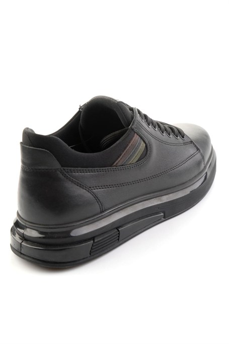 Siyah Hakiki Deri Erkek Sneaker E01398142843