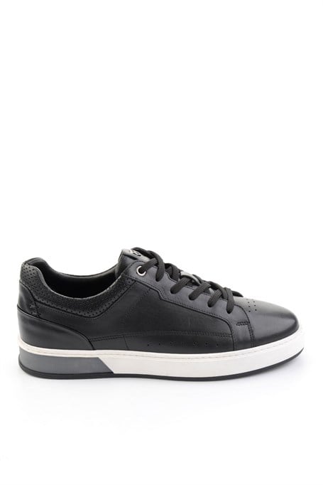 Siyah Hakiki Deri Erkek Sneaker E01398008743