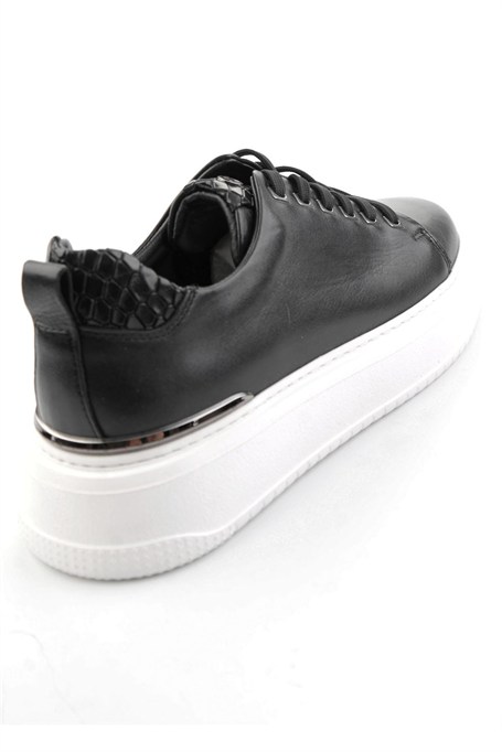 Siyah Hakiki Deri Erkek Sneaker E01398070943