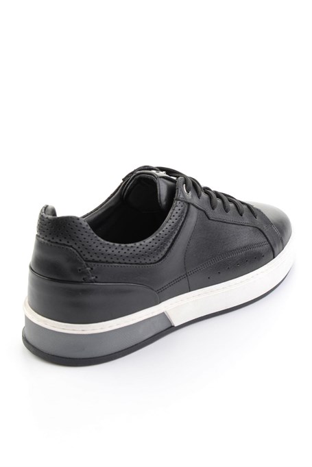 Siyah Hakiki Deri Erkek Sneaker E01398008743