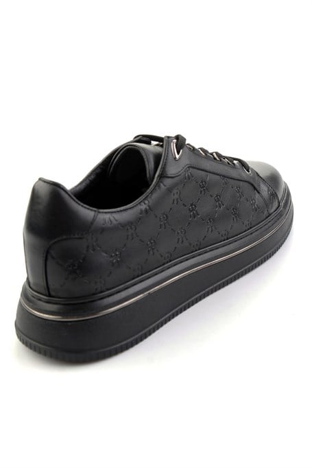 Siyah Hakiki Deri Erkek Sneaker E01398023103