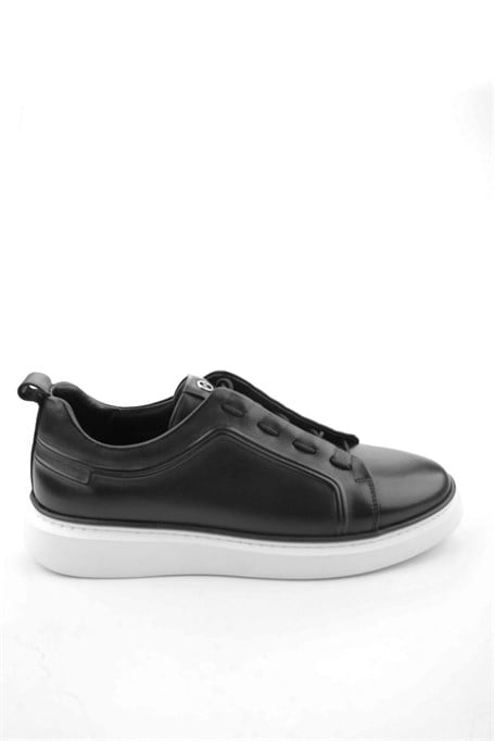 Siyah Hakiki Deri Erkek Sneaker E01398028043