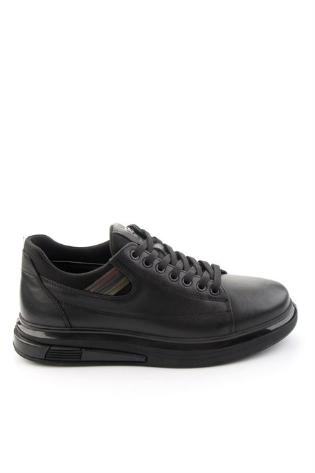 Siyah Hakiki Deri Erkek Sneaker E01398142843