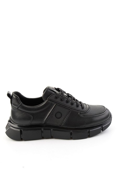 Siyah Hakiki Deri Erkek Sneaker E01398013541