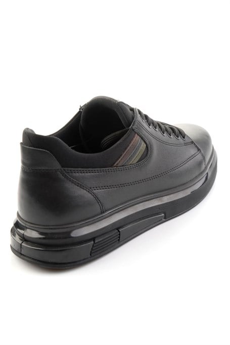 Siyah Hakiki Deri Erkek Sneaker E01398142843