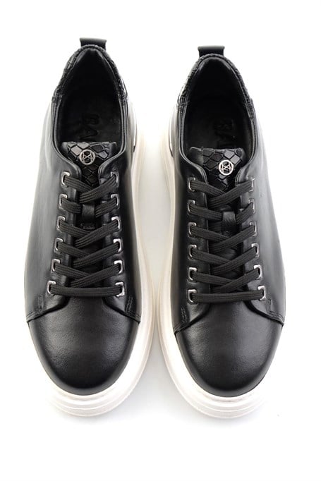 Siyah Hakiki Deri Erkek Sneaker E01398070943