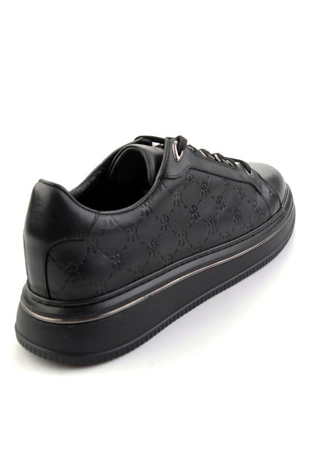 Siyah Hakiki Deri Erkek Sneaker E01398023103