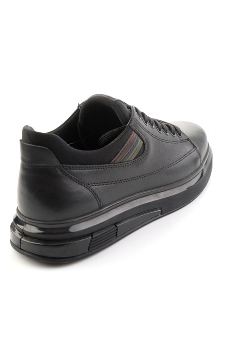 Siyah Hakiki Deri Erkek Sneaker E01398142843