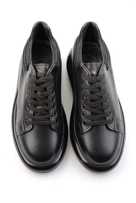 Siyah Hakiki Deri Erkek Sneaker E01401099941