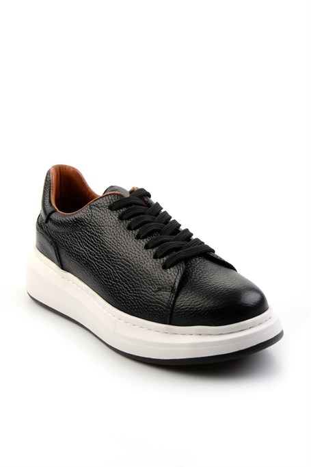 Siyah Hakiki Deri Erkek Sneaker E01401098040