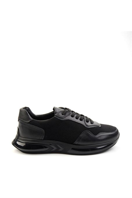 Siyah Hakiki Deri Erkek Sneaker E01401083004