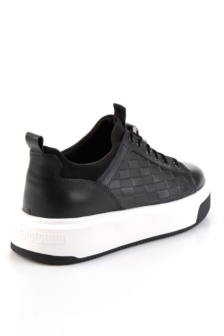 Siyah Hakiki Deri Erkek Sneaker E01401021343