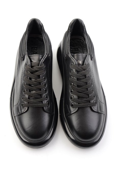 Siyah Hakiki Deri Erkek Sneaker E01401099941
