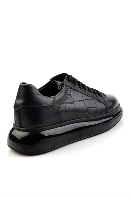 Siyah Hakiki Deri Erkek Sneaker E01401099841