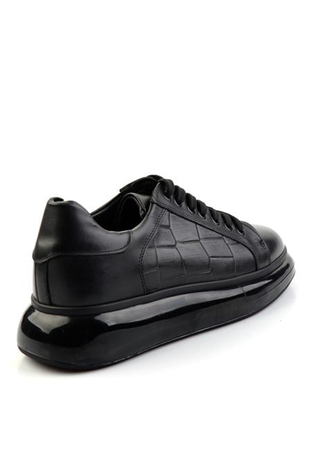 Siyah Hakiki Deri Erkek Sneaker E01401099841