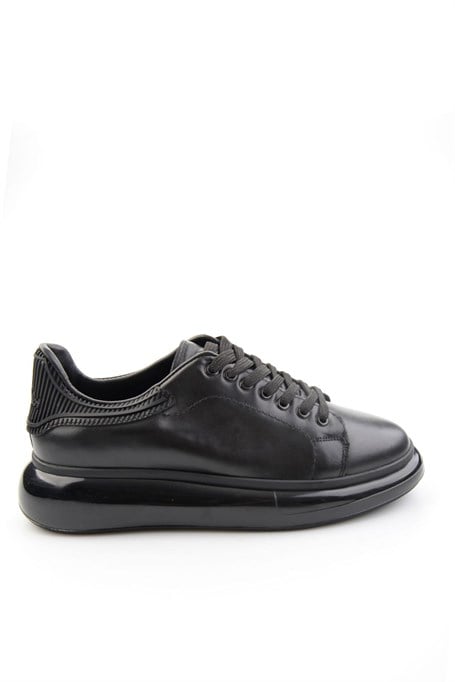 Siyah Hakiki Deri Erkek Sneaker E01401099941