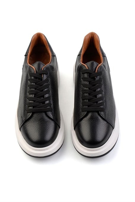 Siyah Hakiki Deri Erkek Sneaker E01401098040