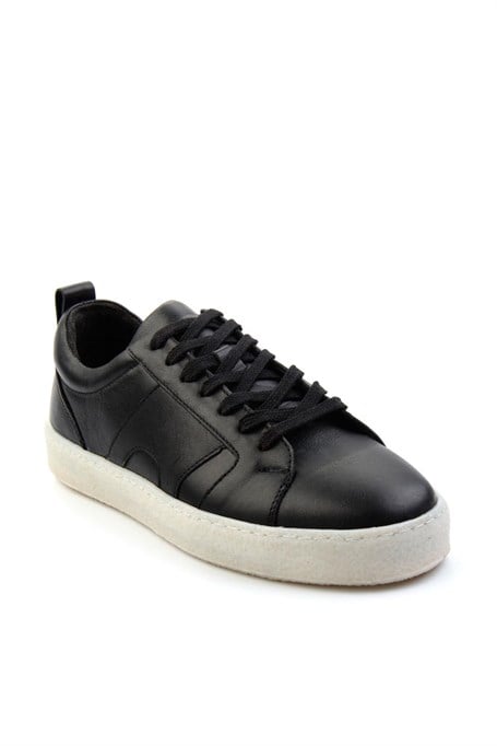 Siyah Hakiki Deri Erkek Sneaker E01442500643