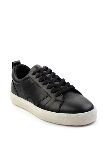 Siyah Hakiki Deri Erkek Sneaker E01442500643