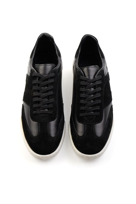 Siyah Hakiki Deri Erkek Sneaker E01442500102