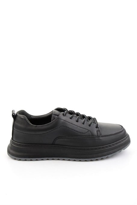 Siyah Hakiki Deri Erkek Sneaker E01535415003