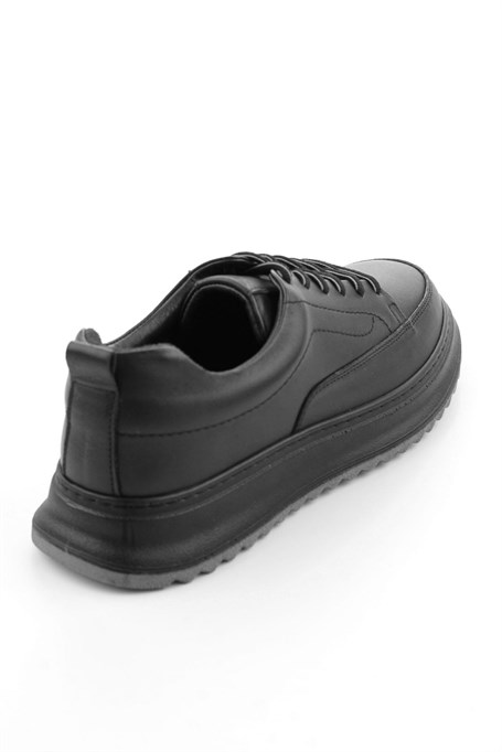 Siyah Hakiki Deri Erkek Sneaker E01535415003