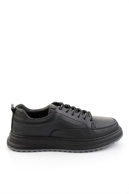 Siyah Hakiki Deri Erkek Sneaker E01535415003
