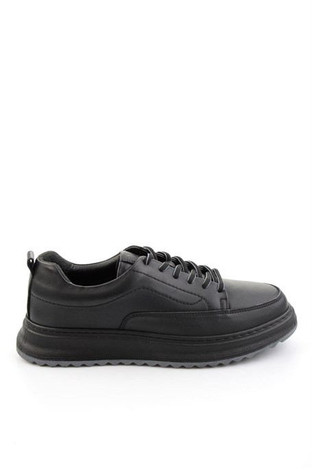 Siyah Hakiki Deri Erkek Sneaker E01535415003