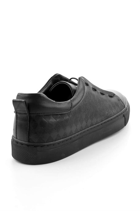 Siyah Hakiki Deri Erkek Sneaker E01535125703