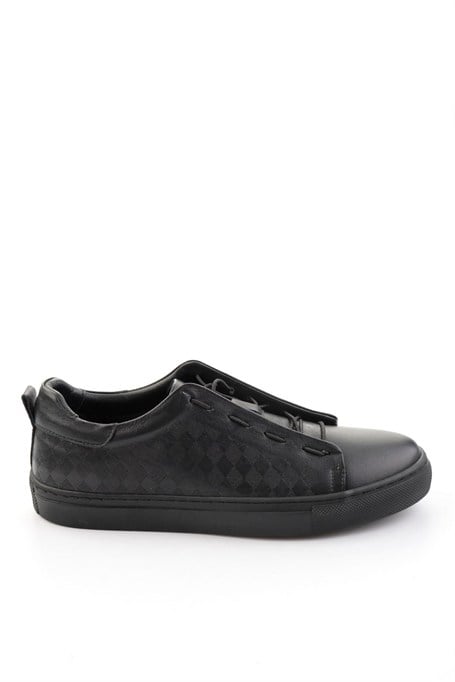 Siyah Hakiki Deri Erkek Sneaker E01535125703