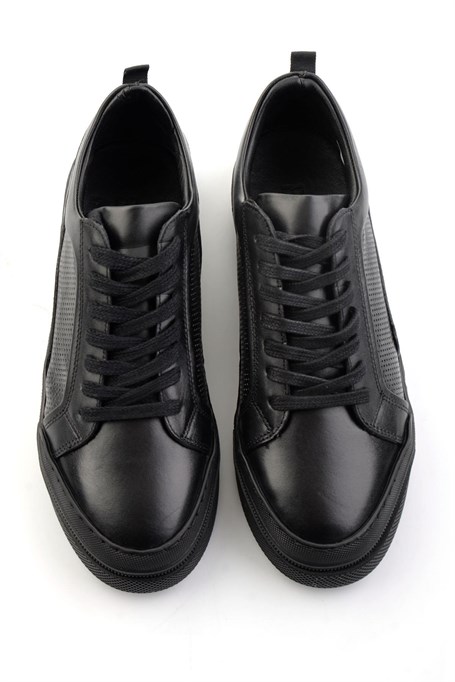Siyah Hakiki Deri Erkek Sneaker E01549000303