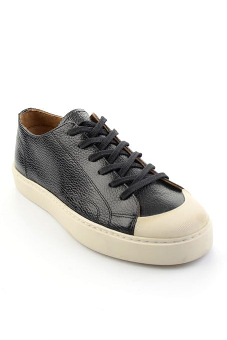 Siyah Hakiki Deri Erkek Sneaker E01549003440